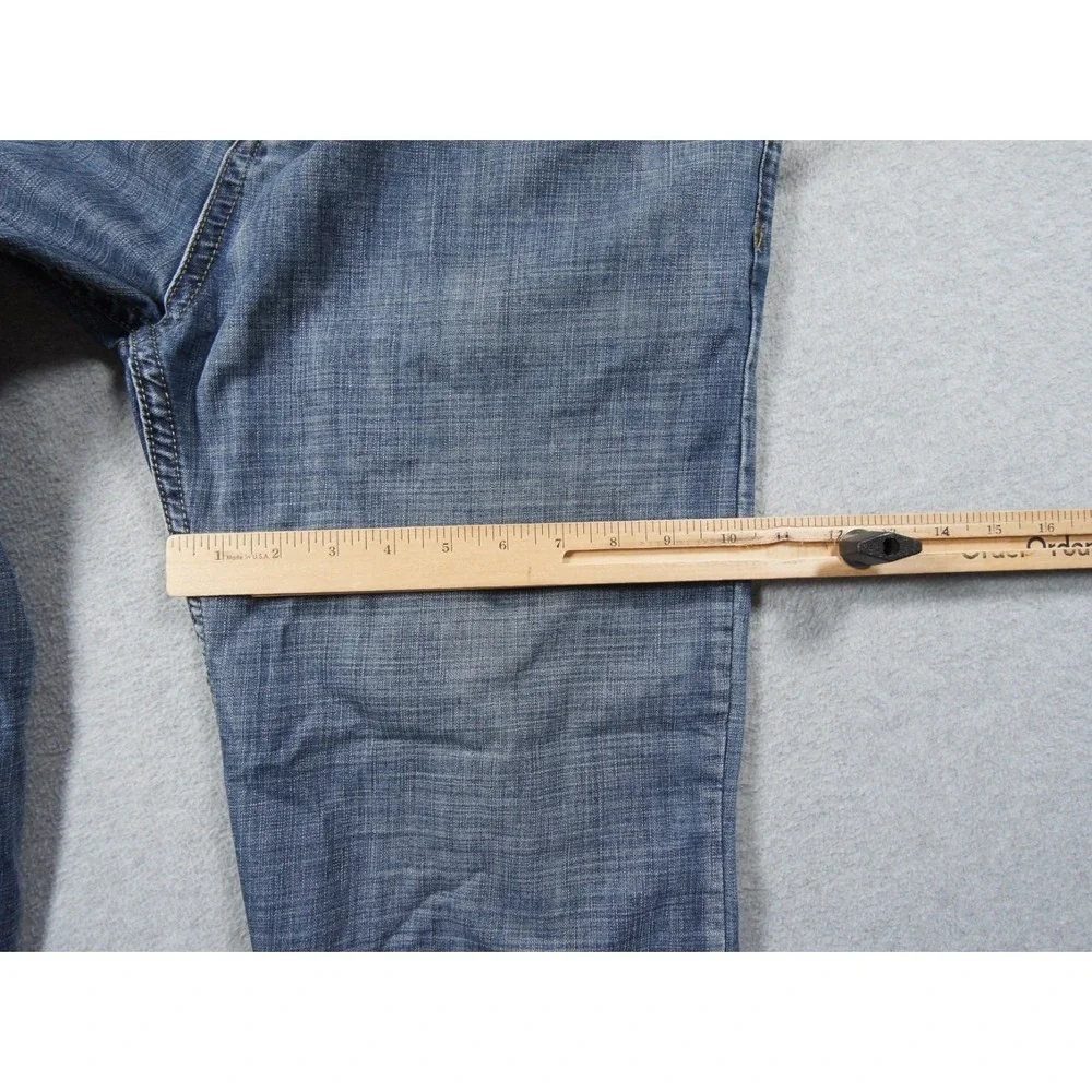 Armani Jeans Mens 36 Blue Denim Pants Straight Leg Italy‎ Luxury Casual 35x27